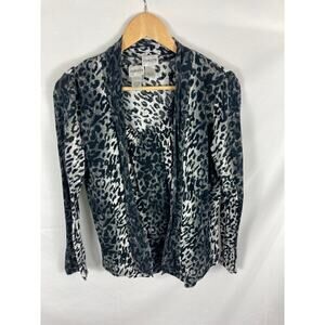 Chicos Animal Print Cardigan Tank Set Size 0 / Small